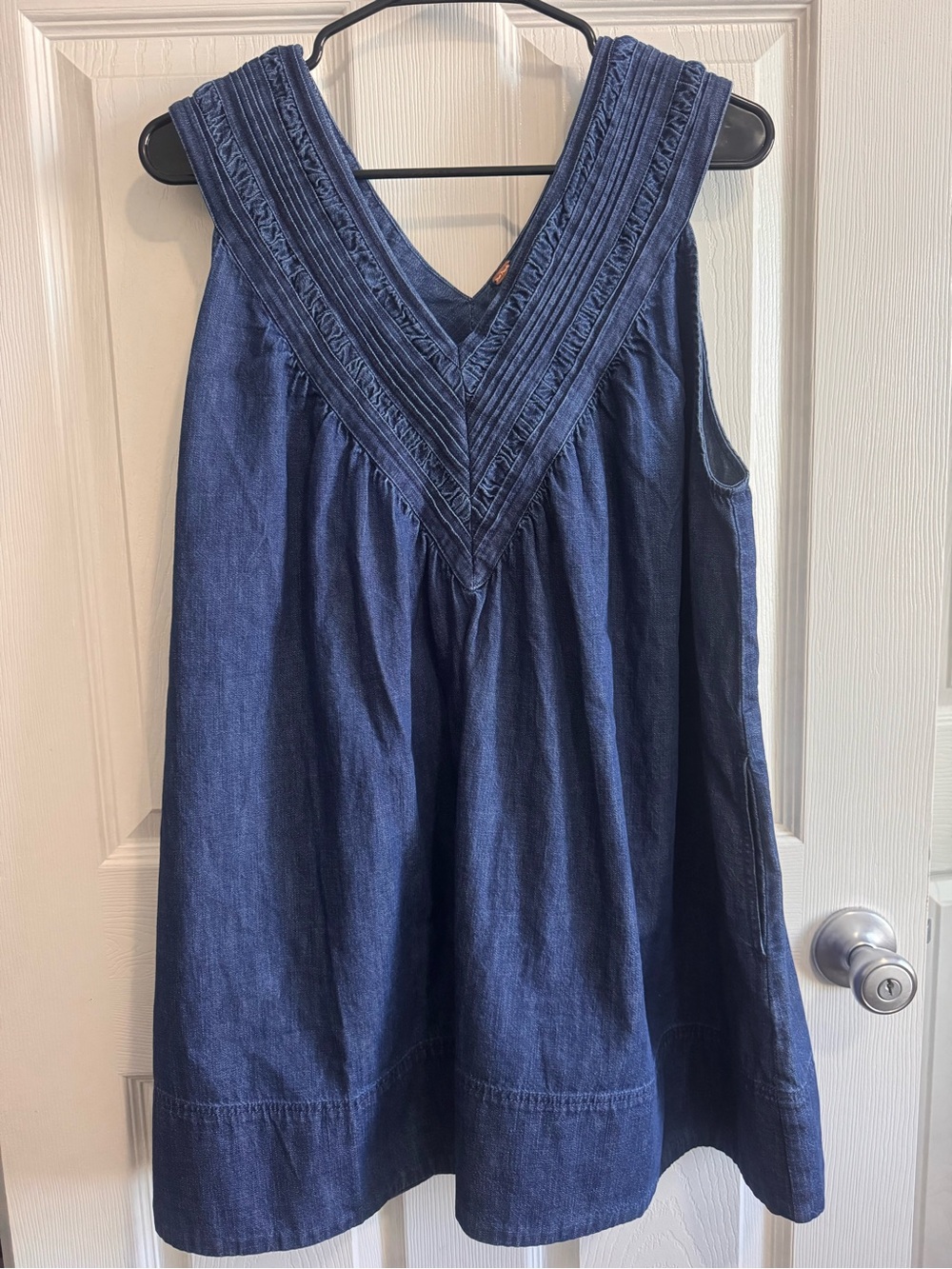 Free People Preston Pleated Denim Mini Dress NWT! - Picture 5 of 10